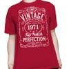 50th Birthday Gift Shirt for Men - Vintage 1976 Top Notch Perfection - Red-2X view 3