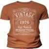 50th Birthday Gift Shirt for Men - Vintage 1976 Top Notch Perfection - TX Orange-Lg view 1