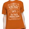 50th Birthday Gift Shirt for Men - Vintage 1976 Top Notch Perfection - TX Orange-Lg view 3