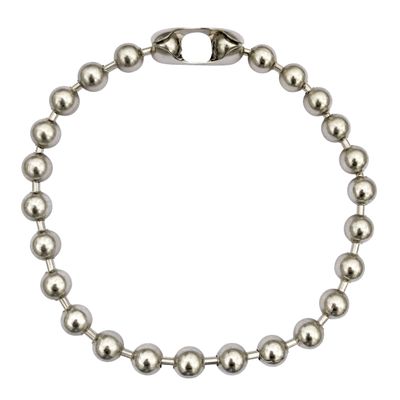 DragonWeave 13mm Extra Large Silver Steel Ball Chain Mens Necklace with Durable Protective Finish - 40 inches