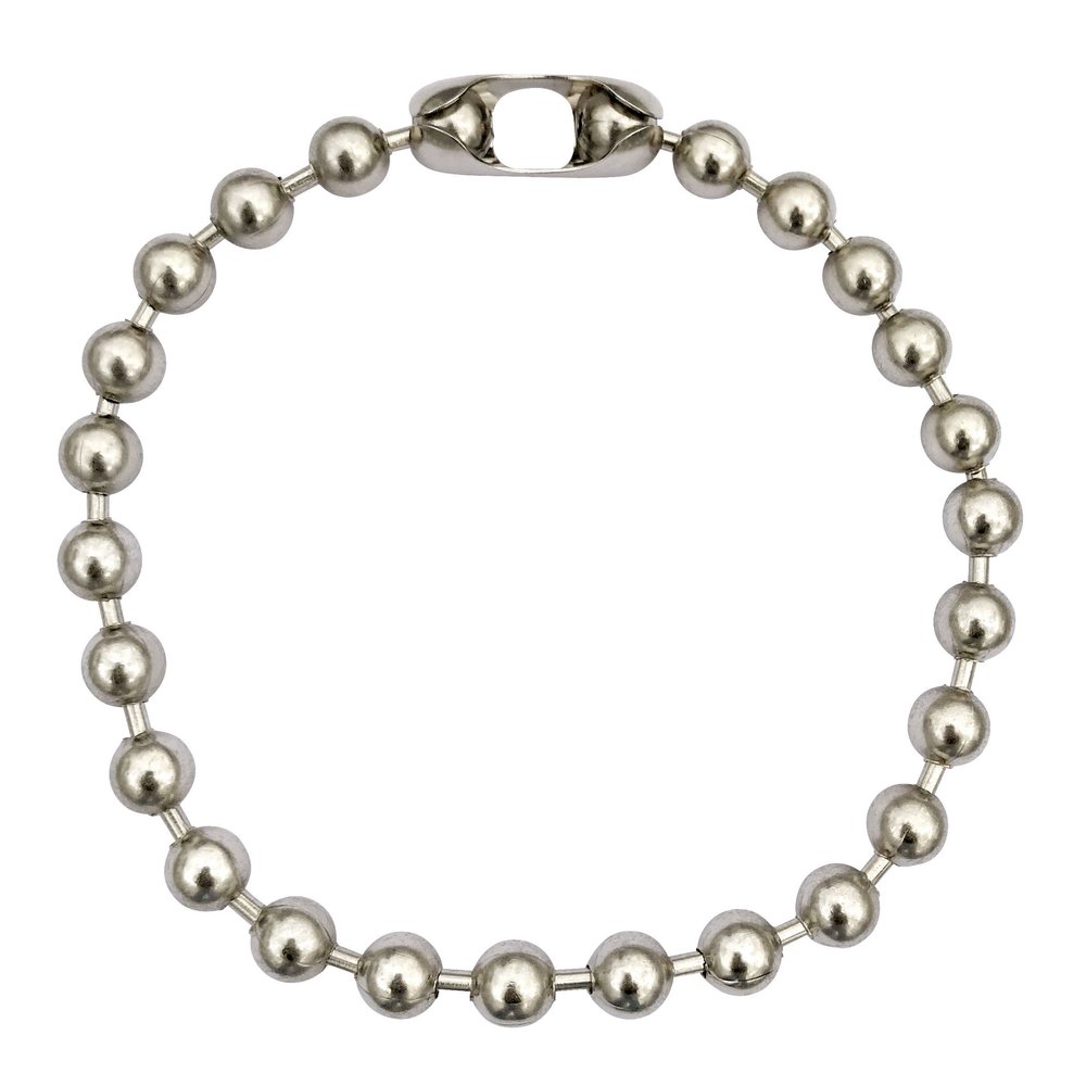 DragonWeave 13mm Extra Large Silver Steel Ball Chain Mens Necklace with Durable Protective Finish - 40 inches