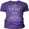 50th Birthday Gift Shirt for Men - Vintage 1976 Top Notch Perfection - Purple-2X view 1