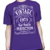 50th Birthday Gift Shirt for Men - Vintage 1976 Top Notch Perfection - Purple-2X view 3