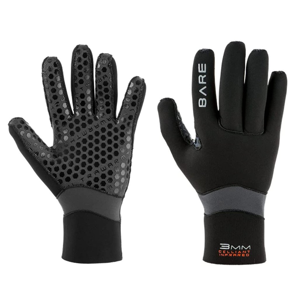 Bare 3MM Ultrawarmth Glove | Neoprene | Made with Unique Omnired Inner Fabric | Great for Diving & Snorkeling | Easy to Put on and take Off | Comfortable | Excellent Dexterity | Unisex | M