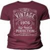 50th Birthday Gift Shirt for Men - Vintage 1976 Top Notch Perfection - Maroon-2X view 1