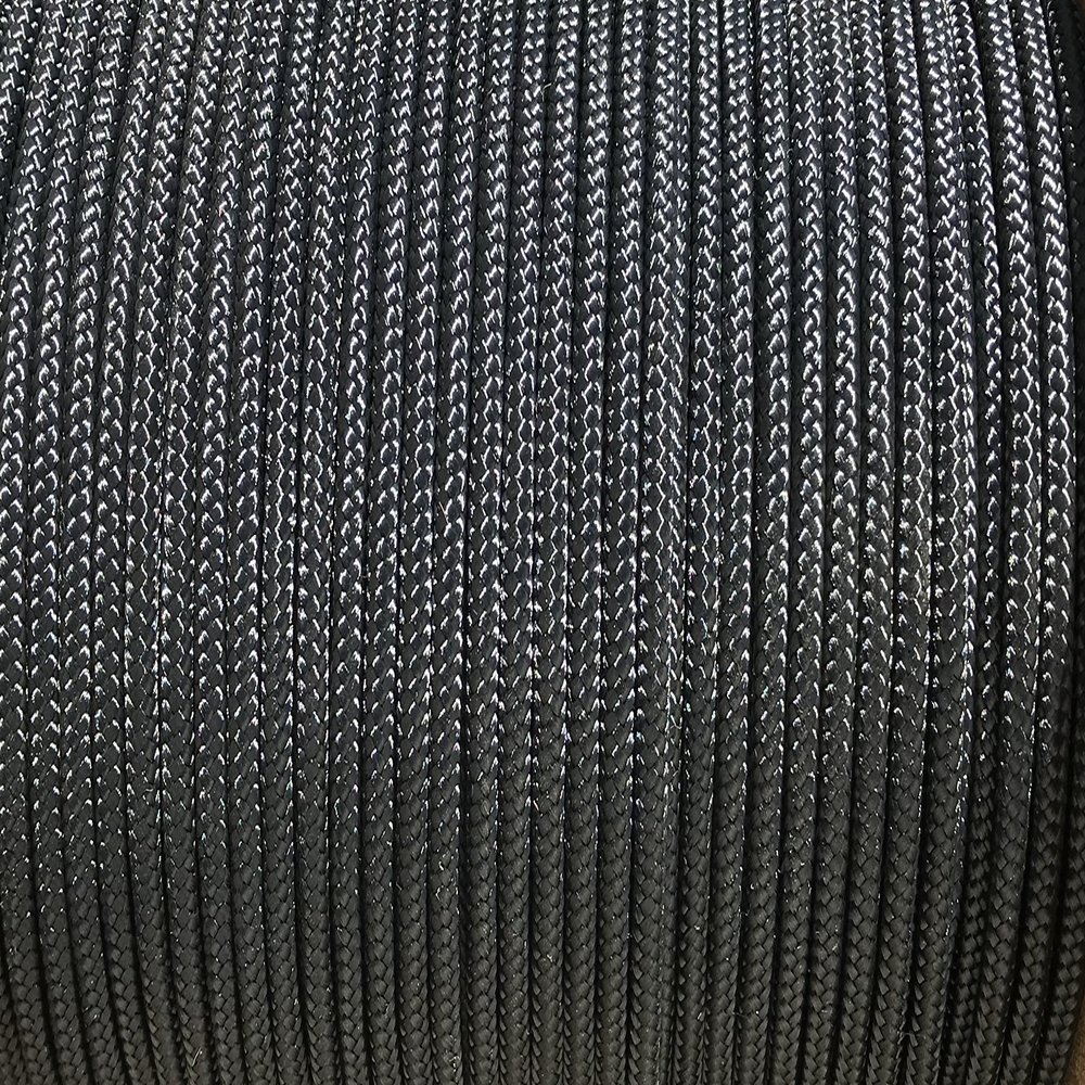 4 mm Accessory Cord/Rope. Made In The U.S.A. (Black, 100)