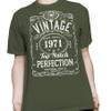 50th Birthday Gift Shirt for Men - Vintage 1976 Top Notch Perfection - Military-2X view 3