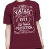 50th Birthday Gift Shirt for Men - Vintage 1976 Top Notch Perfection - Maroon-4X view 3