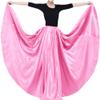 Backgarden Ladies 20 Yard Elegant Satin Long Full Skirt for Ballroom Belly Dance Performance Costume Dress Pink view 1