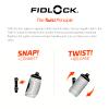 FIDLOCK Twist Bottle 450ml/15oz + Base Systems | New Leak-Proof, Self-Sealing Bottle Cap | Bike Water Bottle Holder with No Screws & Attached Bottle | Cage Free Magnetic Rack | Smoke view 4