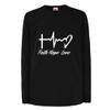 lepni.me Kids T Shirt Faith - Hope - Love - 1 Corinthians 13:13, Christian Quotes and Proverbs, Religious Sayings (9-11 Years Black Multi Color) view 1
