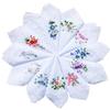 La closure Cotton Embroidered Ladies Lace Handkerchiefs 3 Pieces view 1