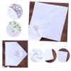 La closure Cotton Embroidered Ladies Lace Handkerchiefs 3 Pieces view 4