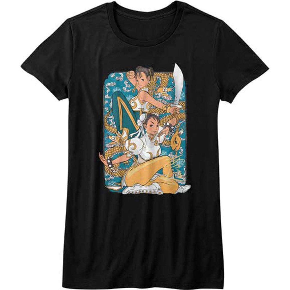 Street Fighter Dual Chun Li Junior Top XX-Large Black