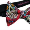 EmilyRose Couture Men's Special Prints Bow Ties (Group 2 of 2) (Large, Red Las Calaveras) view 2