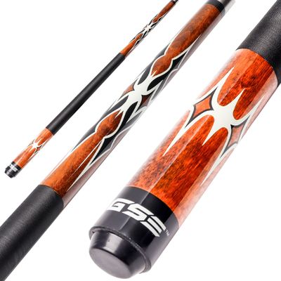GSE Games & Sports Expert 58" 2-Piece Canadian Maple Hardwood Billiard Pool Cue Sticks for Men/Women, Great for House or Commercial/Bar Use (Brown, 21 Oz)