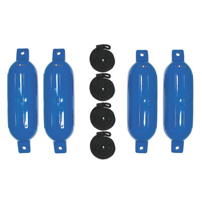 Extreme Max 3006.7495 BoatTector Inflatable Fender Value 4-Pack - 6.5" x 22", Blue