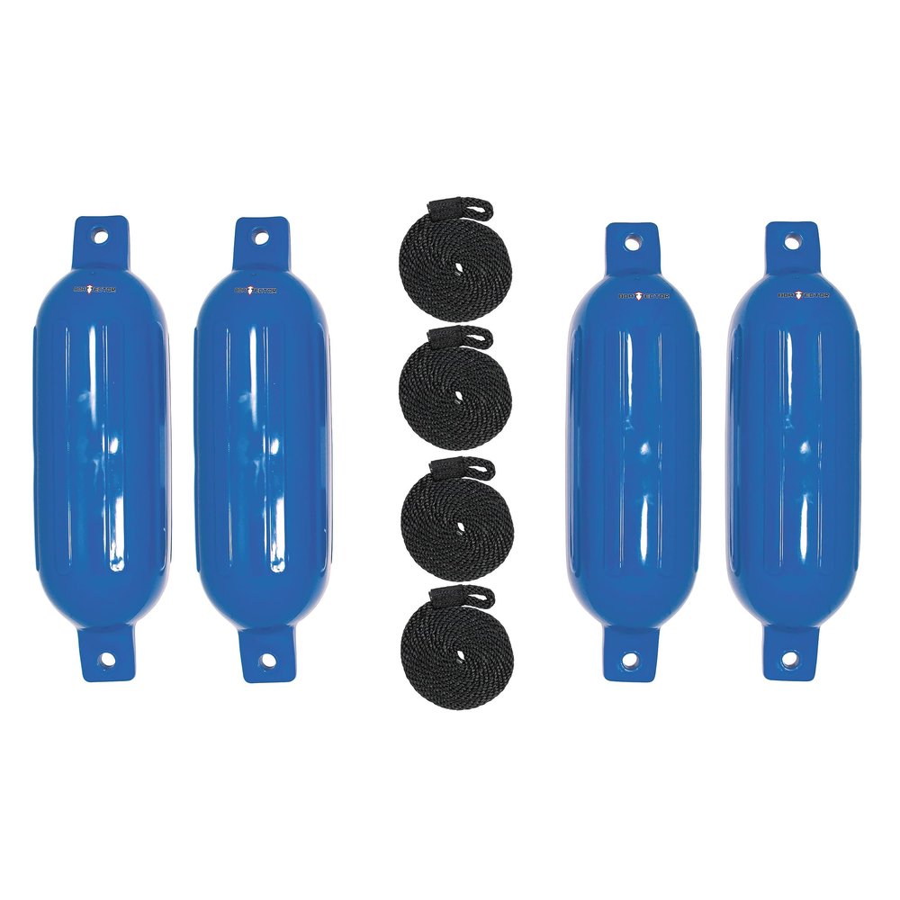 Extreme Max 3006.7495 BoatTector Inflatable Fender Value 4-Pack - 6.5" x 22", Blue