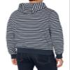 Amazon Essentials Men's Full-Zip Fleece Hoodie (Available in Big & Tall), Navy White Stripe, Medium view 3
