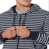 Amazon Essentials Men's Full-Zip Fleece Hoodie (Available in Big & Tall), Navy White Stripe, Medium view 4
