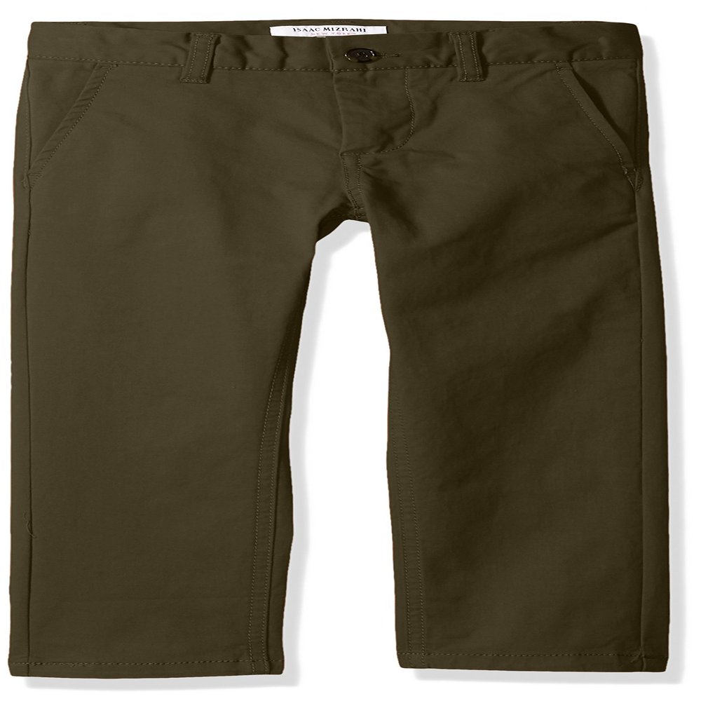 Isaac Mizrahi Big Boy's Twill Cotton Pant Pants, Green, 16