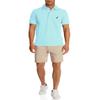 Nautica mens Short Sleeve Solid Stretch Cotton Pique Polo Shirt, Bright Aqua, Large US view 1