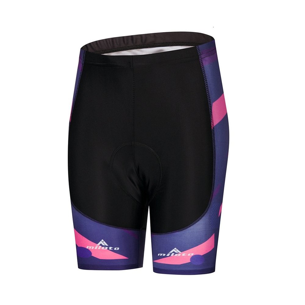 Uriah Women's Cycling Shorts 3D Coolmax Gel Padded Pink Purple Size 4XL(CN)