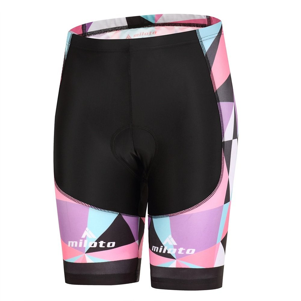 Uriah Women's Cycling Shorts 3D Coolmax Gel Padded Blue Purple Size 4XL(CN)