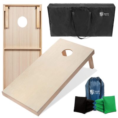 Tailgating Pros 4'x2' & 3'x2' Cornhole Boards w/Carrying Case & Set of 8 Cornhole Bags(You Pick Color) 25 Bag Colors! (Royal Blue/Orange, 3'x2' Boards)