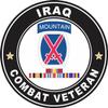 10th Mountain Division Iraq with GWOT Ribbons Combat Veteran 3.8 Inch Decal view 1