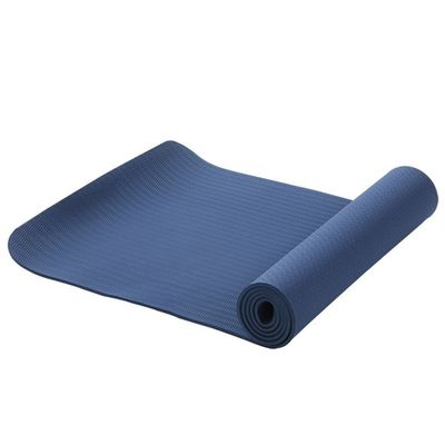 Non Slip Durable TPE - Lightweight - Eco-Friendly - Pilates Yoga Mat with Strap-Dark Blue