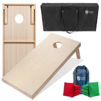Tailgating Pros 4'x2' & 3'x2' Cornhole Boards w/Carrying Case & Set of 8 Cornhole Bags(You Pick Color) 25 Bag Colors! (Red/White, 3'x2' Boards)