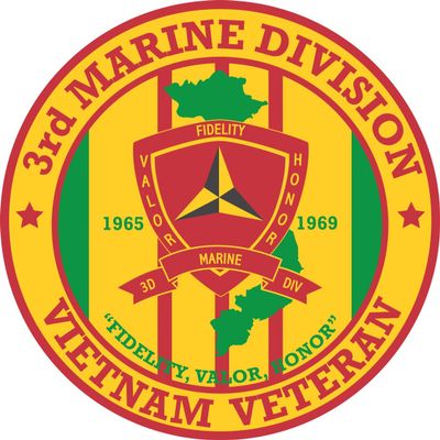 3rd Marine Division Vietnam Veteran 3.8 Inch Decal