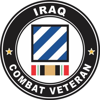 3rd Infantry Division Iraq Combat Veteran 3.8 Inch Decal