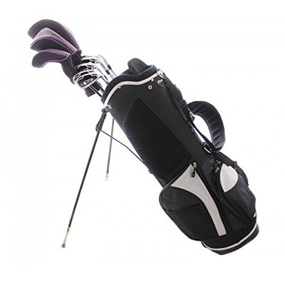 AGXGOLF Ladies Regular Length Edition Magnum (Purple) Right Hand Complete Golf Set: 460 Driver, 3 Wood, 3 Hybrid + 5-9 Irons + Pitching Wedge+Stand Bag; Ladies Flex; US Built