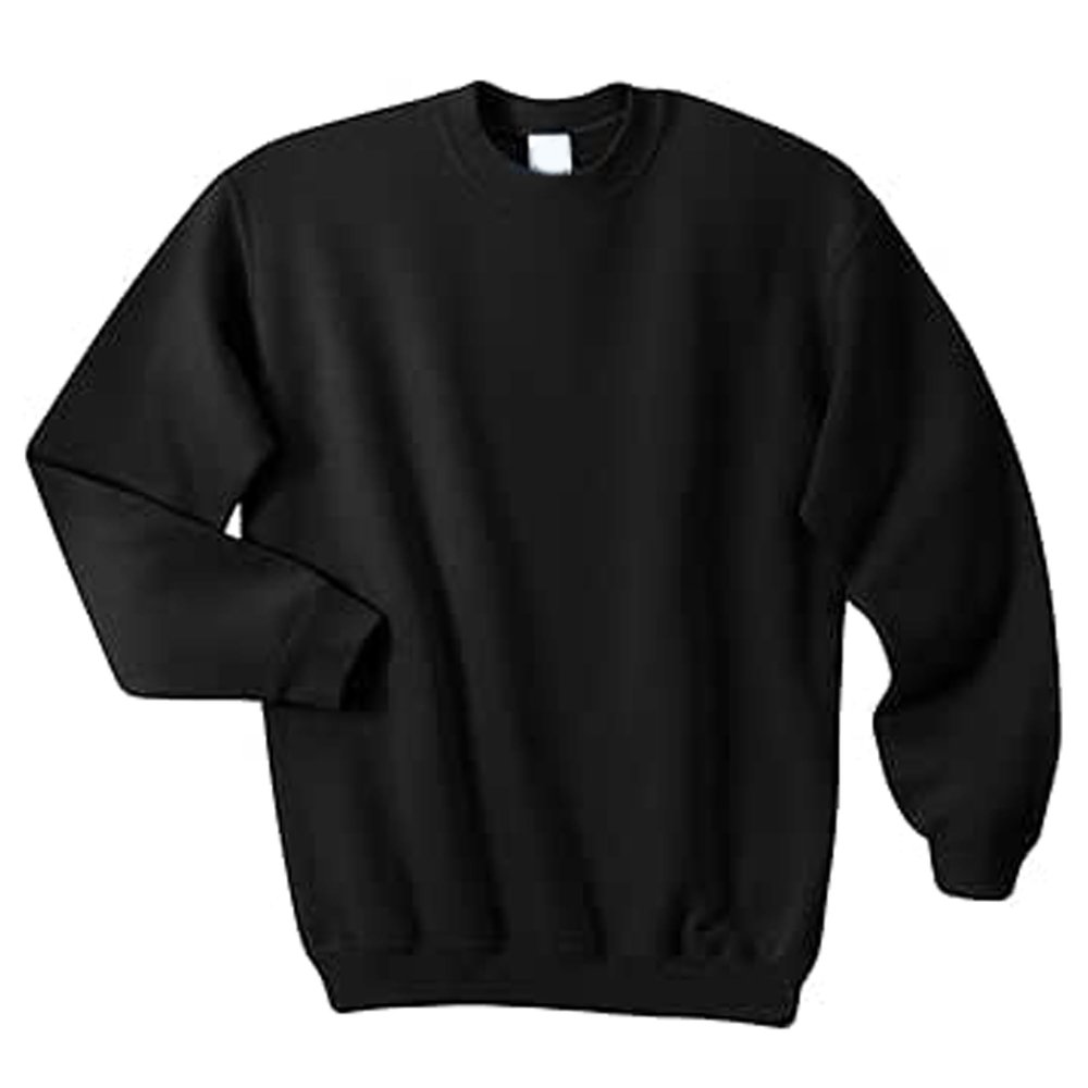 Letuwj Men`s Loose Fit Pullover Without Cap Black XS