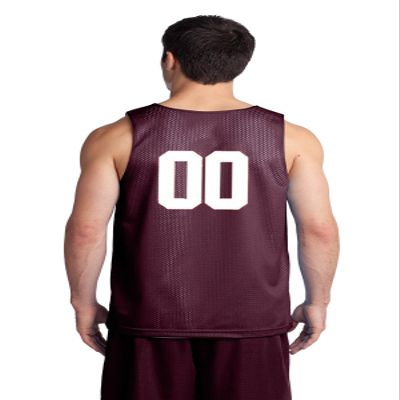 Custom Basketball Reversible Jersey Both Sides - Numbers Only On Back of Both Sides (Large, Maroon)