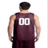 Custom Basketball Reversible Jersey Both Sides - Numbers Only On Back of Both Sides (Large, Maroon) view 1