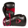 Athllete Men's & Women's 14 oz Boxing Gloves, Training & Kickboxing, Black/Red view 1