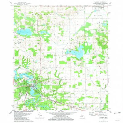 YellowMaps Allegan MI topo map, 1:24000 Scale, 7.5 X 7.5 Minute, Historical, 1981, Updated 1981, 26.8 x 21.9 in - Tyvek