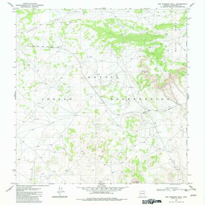Big Whisker Well AZ topo map, 1:24000 Scale, 7.5 X 7.5 Minute, Historical, 1981, Updated 1982, 26.8 x 22 in - Tyvek