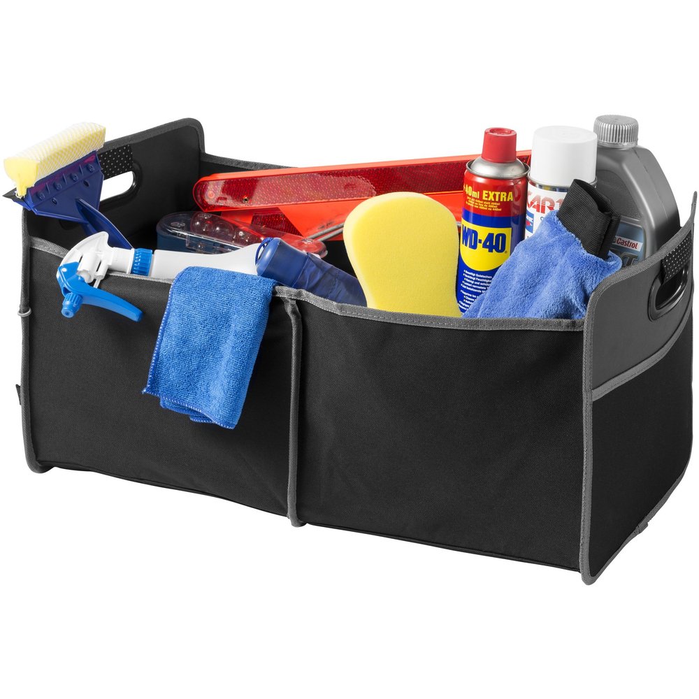 STAC Accordion Trunk Organizer (23.6 x 14.2 x 12.2 inches) (Solid Black)