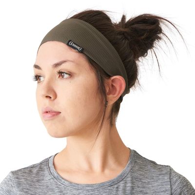 Sports Headbands for Men Moisture Wicking Sweatbands for Women, Lightweight Yoga Hair Bands, Crossfit Or Running Gear, Thin Elastic Workout Head Wraps Khaki