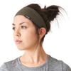 Sports Headbands for Men Moisture Wicking Sweatbands for Women, Lightweight Yoga Hair Bands, Crossfit Or Running Gear, Thin Elastic Workout Head Wraps Khaki view 1