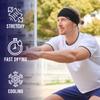 Sports Headbands for Men Moisture Wicking Sweatbands for Women, Lightweight Yoga Hair Bands, Crossfit Or Running Gear, Thin Elastic Workout Head Wraps Khaki view 2