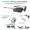 Eyekepper TR90 Unbreakable Sports Half-Rimless Bifocal Sunglasses Baseball Running Fishing Driving Golf Softball Hiking White Frame Grey Lens +1.25 view 4