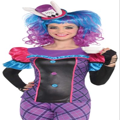 Amscan Costume Accessory Mad Hatter Long Sleeve Top - Adult S/M, Black