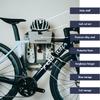 Stasdock Wall Bike Rack | Bike Storage Wall Mount System | For Race Bicycles (Silver Metallic) and Mountain Bikes | Bike Shelf | Indoor bike wall bracket | Stores helmet and shoes | Home and Garage view 4