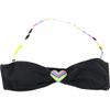 Raisins Womens Contrast Bikini Swim Top, Black, Medium view 1