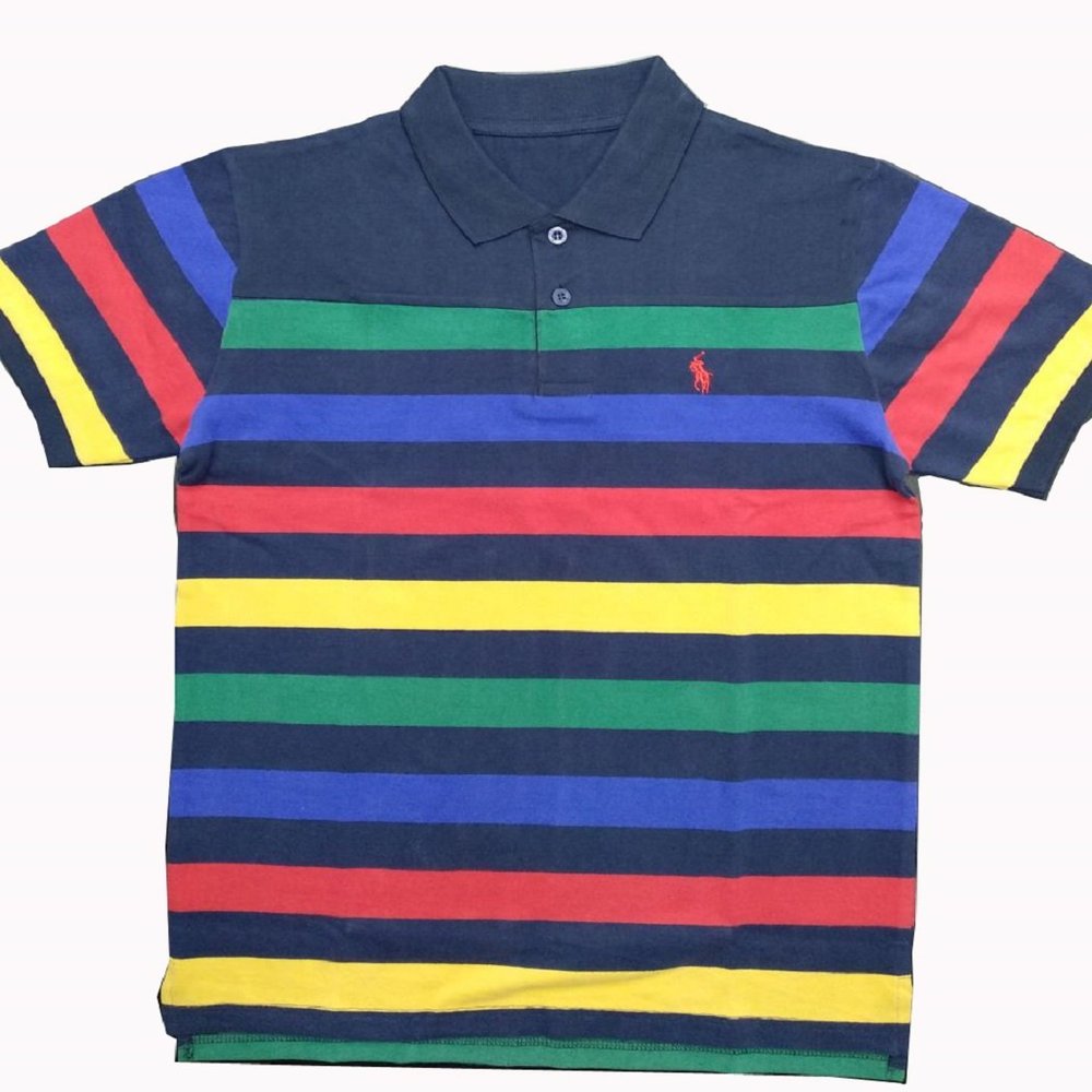 Digital Way Polos for Men, Stripped Polo T Shirts for Men, 100% Cotton T Shirt